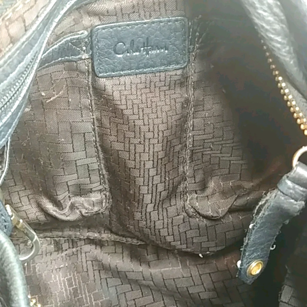 Cole Haan Black Leather Hobo Bag